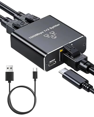 LAN Splitter 1 auf 2 with Ethernet Cable Gigabit Ethernet Splitter 1 auf 2 RJ45 LAN Switch 2 Port 1000Mbps Ethernet Splitter für Computer Smart TV Router Switch Modem LAN Splitter 1 auf 2 with Ethernet Cable Gigabit Ethernet Splitter 1 auf 2 RJ45 LAN Switch 2 Port 1000Mbps Ethernet Splitter für Computer Smart TV Router Switch Modem