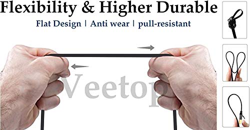 Cat7 Ethernet Cable,Veetop 15ft/5m Cat 7 Network Cable High Speed 10 Gbps Internet Cord Flat Ethernet Wire with Shielded RJ45 Connectors for Computer Laptop Router Modem Switch Box