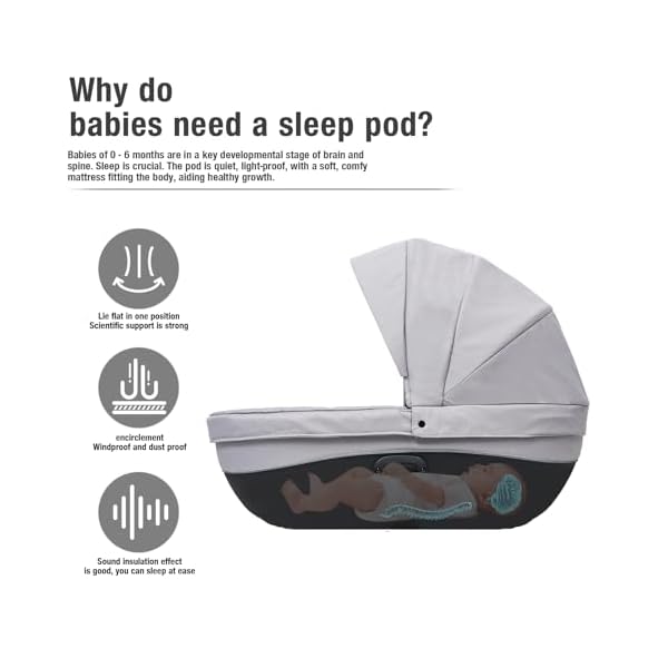 Nine point nine Kinderwagen 3 in 1, Kinderwagen Set mit Umkehrbarem Doppelschiebemodus, Kombikinderwagen 3 in 1 mit Großer Bequemer Babywanne, Kinderwagen Rahmen Aluminiumlegierung (H2 Caramel)