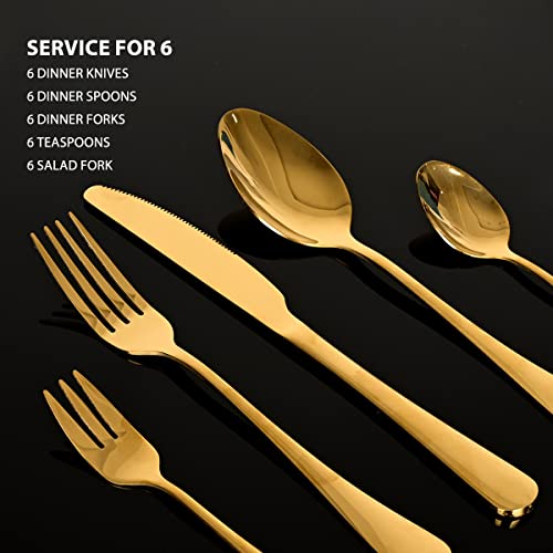 image for Ruiene 30 Piece Cutlery Set, Knife, Fork, Spoon, Tableware Cutlery Ser