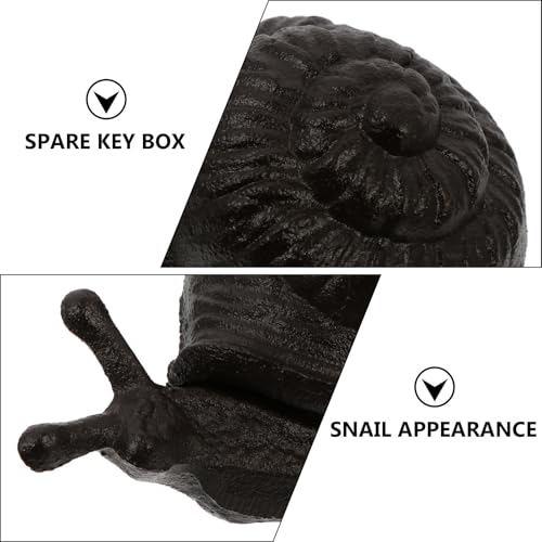 Boîte à clés décorative en fer forgé noir style escargot traditionnel - 4