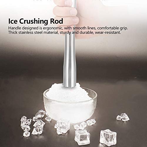 Vikenar Huishoudelijke roestvrij staal Ice stampertje Cocktail mengen Muddler Gereedschap Bar Supplies (18.5cm) - Afbeelding 8