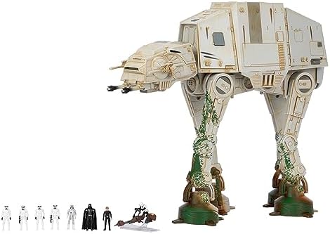 STAR WARS Micro Galaxy Squadron at-at Walker (Endor) Amazon Exclusive - 10-Inch Vehicle with Lights, Sounds, Action Zones, and Accessories (Toys for Kids Ages 8 and Up)