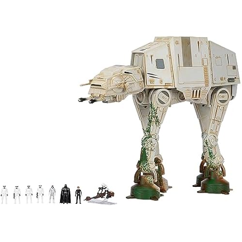 Star Wars Micro Galaxy Squadron at-at Walker (Endor) Amazon Exclusive - 10-Inch Vehicle with Lights, Sounds, Action Zones, and Accessories (Toys for Kids Ages 8 and Up)