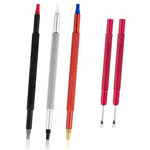 TAHULIK 5PCS Watch Hands Repair Tool Kit with Puller, Removers Lever Minute Second Removal, Hand Pressers Pusher, Watch Hand Professional Setting Removal Tool