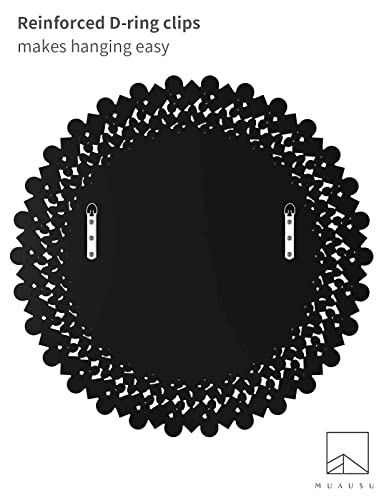 Muausu Round Decorative Wall Mirror - Gorgeous Luxury Mirrors For Bedroom Livingroom Hallway 31.5'' X31.5'' #TOP5