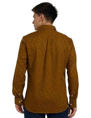 Image of Van Heusen Casual Printed Shirt for Men| Premium Cotton| Full Sleeves| Slim Fit |Breathable Fabric