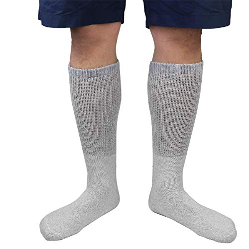 Falari Diabetic Socks Men Unisex Size 10-13 Grey 63-2030-12Pairs #TOP4