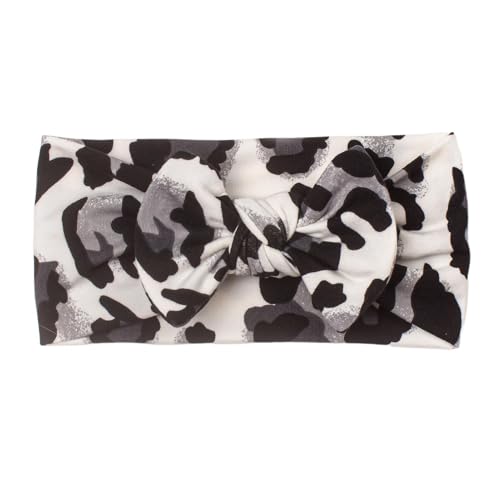 Diadema con estampado de leopardo para niños – Diadema ancha para recién nacidos y niños pequeños | Diadema de leopardo suave y elástica para fotografía diaria, uso diario