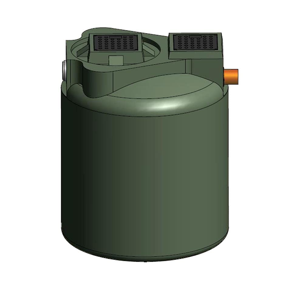 Degrassatore A.E. 35, coperti 120, capacità 1200 Lt, Mis. Ø 1100 x 1350 H mm, per il trattamento delle acque reflue domestiche e acque grigie