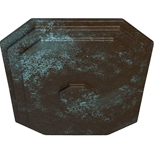 Image of Ekena Millwork CM25FEBBS 25 1 /4 inchW X 17 1 /4 inchH X 1 3 /4 inchP Felix Ceiling Medallion, Bronze /Blue /Patina