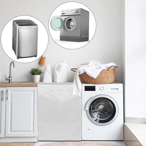 QWORK Washer and Dryer Covers, 2 Pack Heavy Duty Waterproof Washing Machine Cover for Most Top Load or Front Load Machine, Dustproof, All Weather Protection, 29" W x 28" D x 43" H by QWORK - Used condition - Image 4