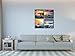 Pyradecor Sunset Sea Beach Modern Seascape Pictures Paintings on Canvas Wall Art 4 Panels Stretched Canvas Prints Artwork for Living Room Bedroom Home Office Decorations