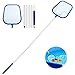Produktbild Familybox Schwimmbad Kescher PoolReinigung- Fein Maschennetz mit 1.2M Einziehbares Aluminiumrohr Teleskopstange Pool Skimmer/Poolkescher PoolReinigung Handkescher Skimmer für Dreck, Blätter