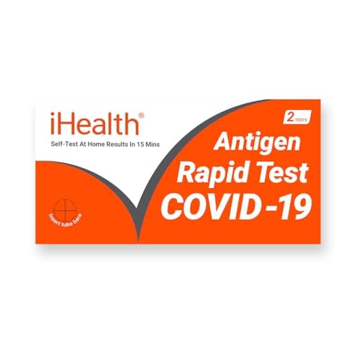iHealth COVID-19 Antigen Rapid Test, 1 Pack, 2 Tests Total, FDA EUA Authorized OTC at-Home Self Test, Results in 15 Minutes with Non-invasive Nasal Swab, Easy to Use & No Discomfort