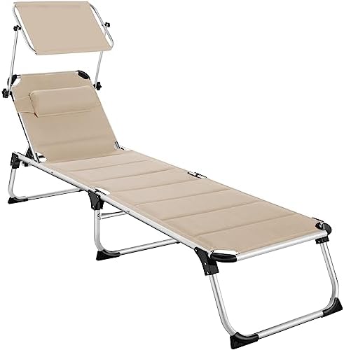 Bain De Soleil Jardin Exterieur Tectake Set De 2 Chaises Longues Bain De Soleil Extérieur Avec Appuie-tête - Inclinables, Transat De Plage, Relax Pour Jardin, Camping Et Salon - Noir Transat Confortable