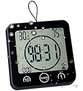 Timer Waterproof for Shower, Bathroom Wall Clock Battery Operated with Suction, Large Countdown V...