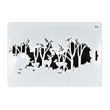 OBUY Christmas Tree and Deer DIY Craft Hollow Layering Stencils for Painting on Wood, Fabric, Walls,Decorative, Airbrush More | Reusable 6.88x 10.23 inch Mylar Template