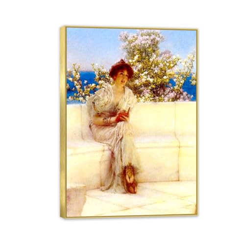 Tableaux sur Toile Lawrence Alma-Tadema Peinture Huile Cadre Doré