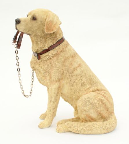 The Leonardo Collection Sitting GOLDEN LABRADOR Dog OrnamentFrom The Walkies Range Collectable Dogs