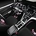 CAR PASS Universal Cloth Butterfly Car Seat Covers Full Set, Embroidered Flower Waterproof Car Floor Mats Carpet, Butterflies Steering Wheel Cover for Car Accessories Interior Sets (Black and Pink)