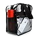 BISOY Heavy-Duty Clear Bag Stadium Approved - Clear Tote Bag with Exterior 3 Pockets and Adjustable Extra Long Strap - See Through Crossbody Messenger Shoulder Bag - 12