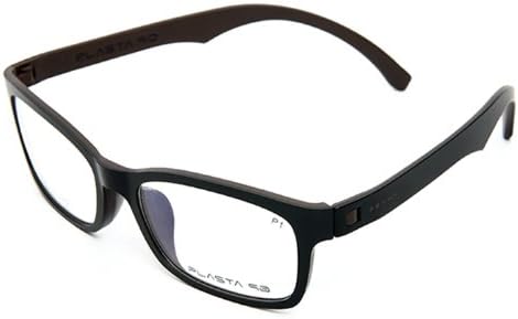 (P1) Korean Designer Eyesglass Frame (Black/Dark Brown)