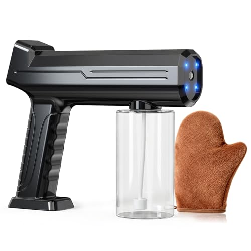 Pistolet pulvérisateur autobronzant rechargeable noir de 300 ml pour salon