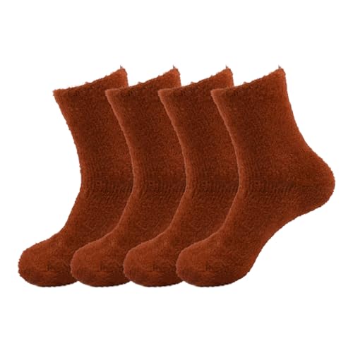 Image of BambooMN Women's Super Soft and Cozy Feather Light Fuzzy Socks - Multiple Color Options - Two Sizes - Value Packs