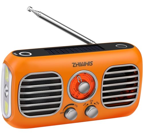 Radio d'urgence panne de courant avec sirène SOS et batterie rechargeable 4000 mAh