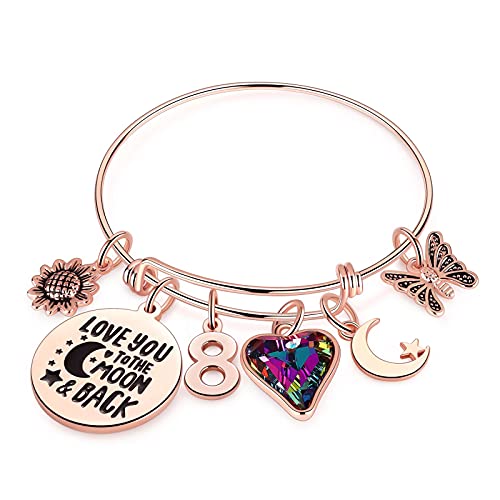 Image of Ursteel Birthday Gifts for Women Girls Bracelet, Birthday Charm Bracelets 10th 20th 30th 40th 50th 60th 70th 80th 90th Birthday Gift for Daughter, Sister, Friend, Teen Girls, Mom, Grandma