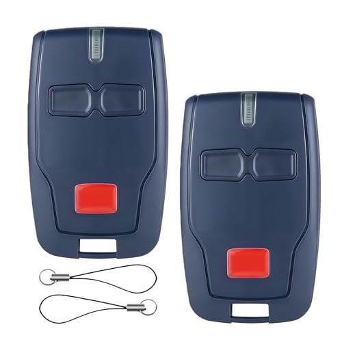 Aihoom 2pcs Mando de Garaje, 433,92MHz, Compatible con BFT Mitto 2, Ghibli, Kleio, TRC 2, RCB2, Mando a Distancia para Puerta de Garaje, Clonador Universal, Control Remoto para Portón y Cochera