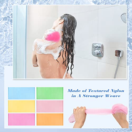 36 Pieces Exfoliating Washcloth Towel Japanese Washcloth Nylon Bath Towel Korean Body Scrubber Back Exfoliating Wash Cloths African Bath Net Sponge Loofah For Women And Men #TOP3