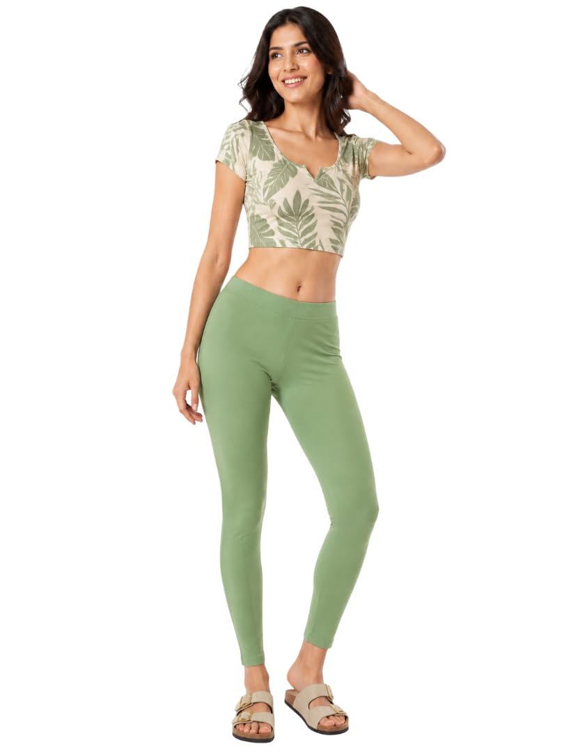 miss diya Ankle Length Legging for Women -045- Sage Green-picture-28