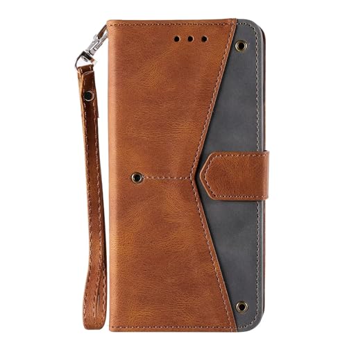 HAOFUGUI Funda para Xiaomi Mi CC9 / A3 Pro / 9 Lite, con Ranura para Tarjeta Soporte Case Cover, Durable PU Leather Cases, Premium Flip Wallet Cover-Marrón