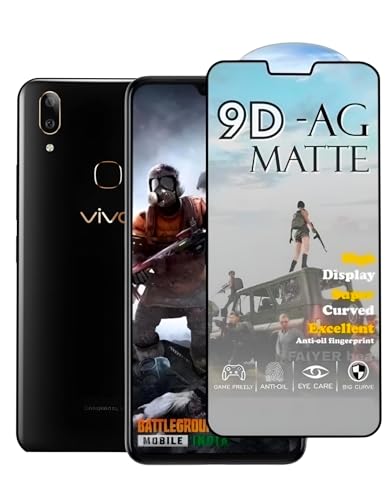 Image of Premium Tempered Glass for Vivo V9 pro (matte finish glass, Pack of 1) Full Screen Coverage gaming matte Screen Protector Guard (VIVO V9 V9 PRO)