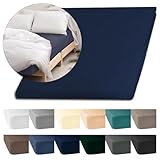 Darymex Flaches Laken ohne Gummizug - 160 x 220 cm - Baumwoll-Satin...