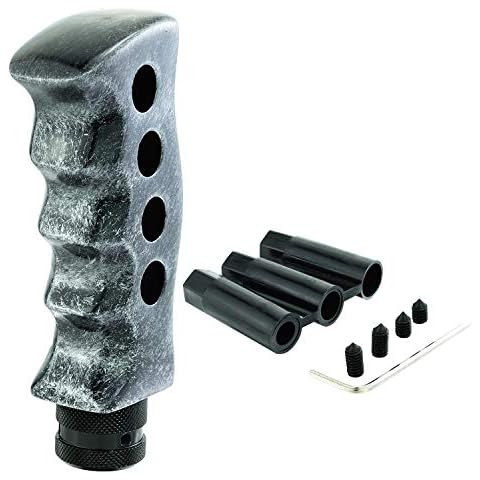 Abfer 5" Shift Knob Replacement Gear Stick Shifter Handle for Manual Automatic Vehicles, Gray Cover
