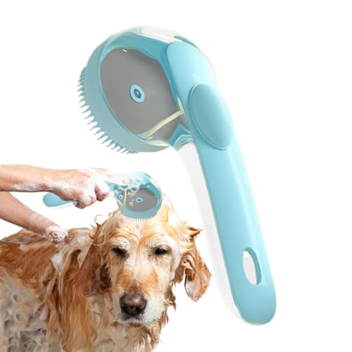 Luieonm Spazzola da bagno per cani, pettine da doccia per cuccioli, spazzola per massaggio e bagno, adatta per cani e gatti a pelo corto e lungo