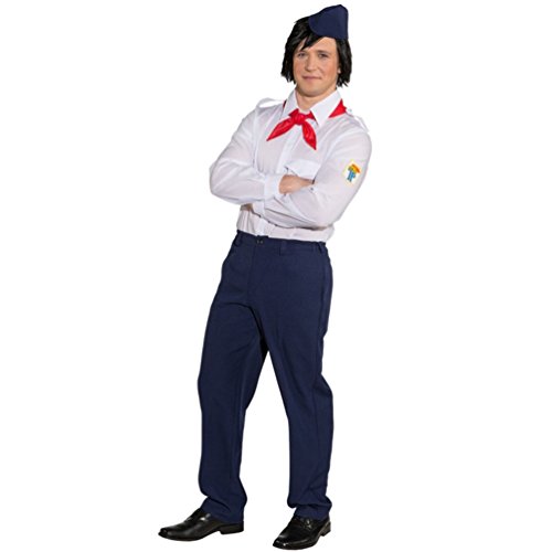 Traje pionero joven, tamaño 46/48, Pantalón Camisa del pañuelo quepis DDR tema del partido Nostalgia