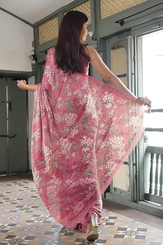 Image of MIRCHI FASHION Women Saree Chiffon Floral Printed | Breathable Lightweight Sari for Regular Home and Office Wear with Blouse Piece