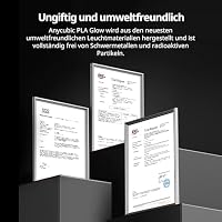 ANYCUBIC PLA Leuchtet Filament, Glow In The Dark Filament, 120 Minuten durchgehendes Leuchten, Intelligente Identifikation, 1KG Spule PLA für 3D Drucker, Weiß (Grün im Dunkeln) – Ansicht 6