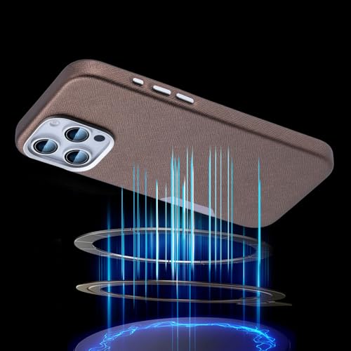 Coque de protection iPhone 14 Pro Max en cuir PU blanc avec objectif en alliage - 4