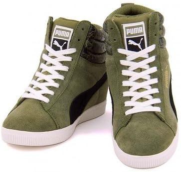 Amazon プーマ レディース インヒール スニーカー スエード Pcウェッジ Nc Pc Wedge Nc Wns バーントオリーブ 24 5cm スニーカー