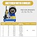 sjcdicnj Hydraulic Hose Crimper with 8 Sets of Dies, High Pressure Hydraulic Hose Crimping Tool, 0.01mm Accuracy, Handheld Hose Crimping Machine for Automotive, Industrial & Plumbing Pipes (Black)
