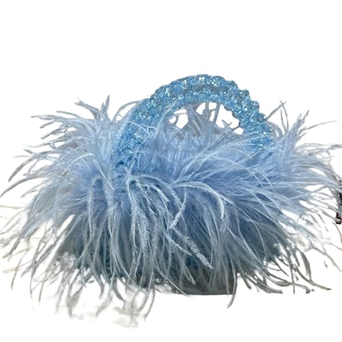 Sac à plume pour fête et mariage, le sac à main rétro perlé pour rayonner en soirée