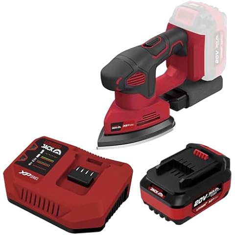 LUMBER JACK Cordless Detail Sander with Dust Collection Cover