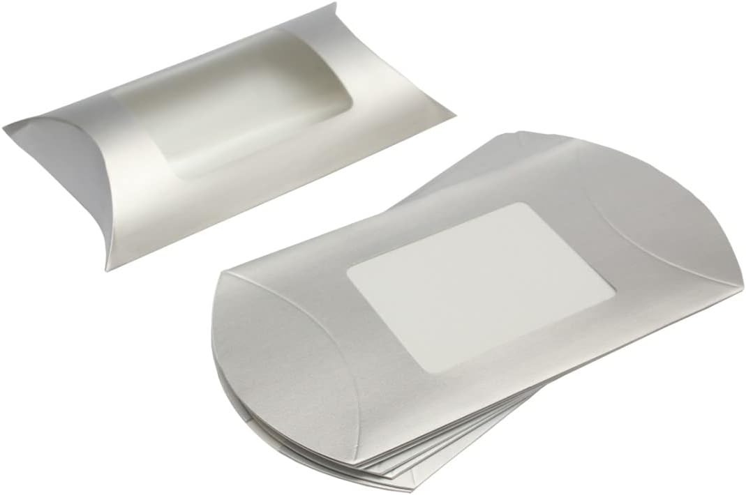 meadow lane MJ Creations candy Eid gift boxes, candy favour treat box, favor boxes wedding events, favor box birthdays for parties, baby shower,Kids party & jewelry box Pack of 20 (Large, Silver)