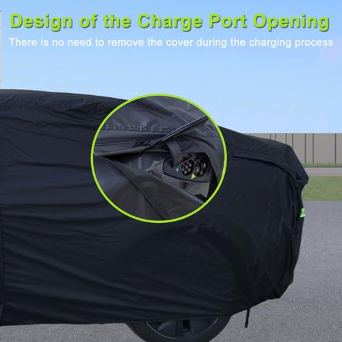 Image of Car Cover for Tesla Model Y Waterproof Outdoor Cover | Custom Fit, All Weather Protection, Charge Port Opening, Door Zipper Design, Windproof, UV Protection