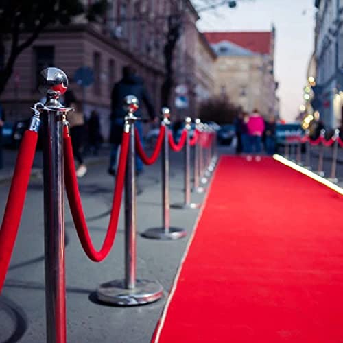 Cuerda para poste stanchion roja con ganchos dorados de alta calidad para guiado exclusivo 6